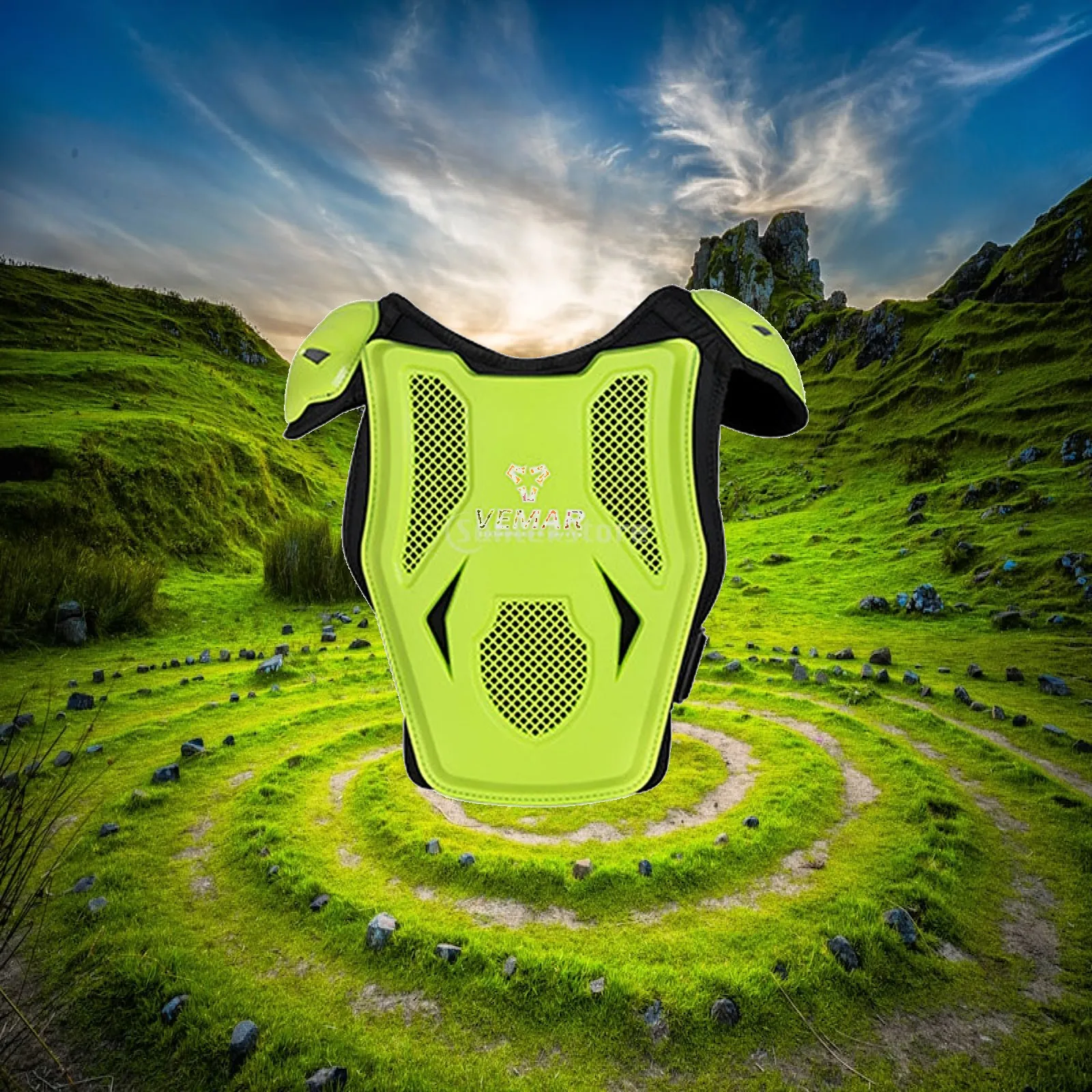 Kids Motorcycle Armor Easy to Wear Chest Protector Motocross Gear for Skiing Motorbike Skateboard Outdoor Sports Children