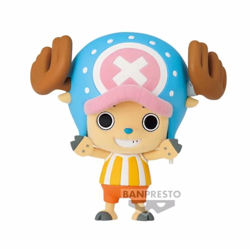 Bandai Original Banpresto Anime One Piece Flocking Fluffy Puffy Tony Tony Chopper Bepo Action Figure Model Collectile Toy Gift