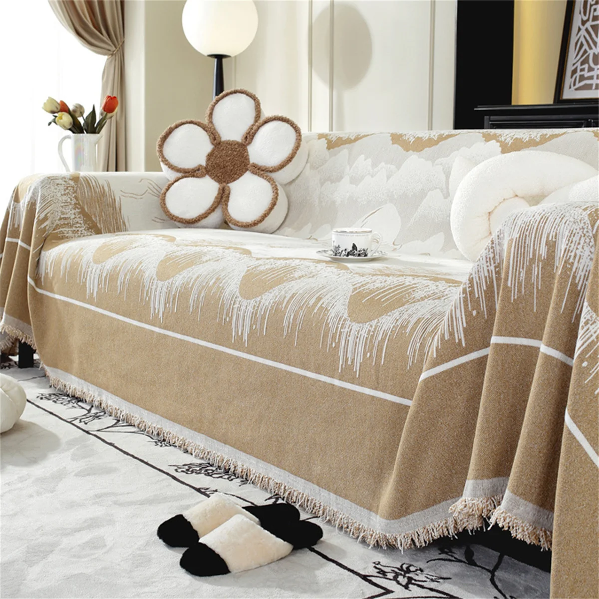 

1Pcs INS Light Luxury Style All Season Universal Sofa Cushion Blanket Cover All Inclusive Sofa Cover Furniture Dustproof