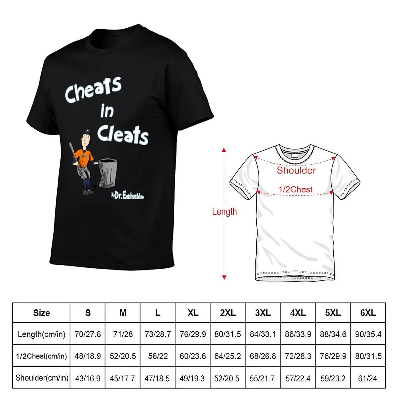 Cheats in Cleats 11 x 14 format T-Shirt Art Pattern Printed Casual Top