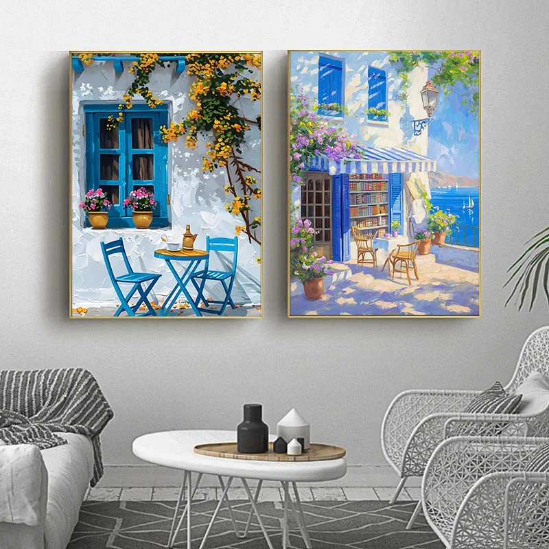 1PC frameless decorative art print,Modern Beautiful Coast Natural Tourist Scenery Art Posters Canvas Prints Wall Paintings Livin