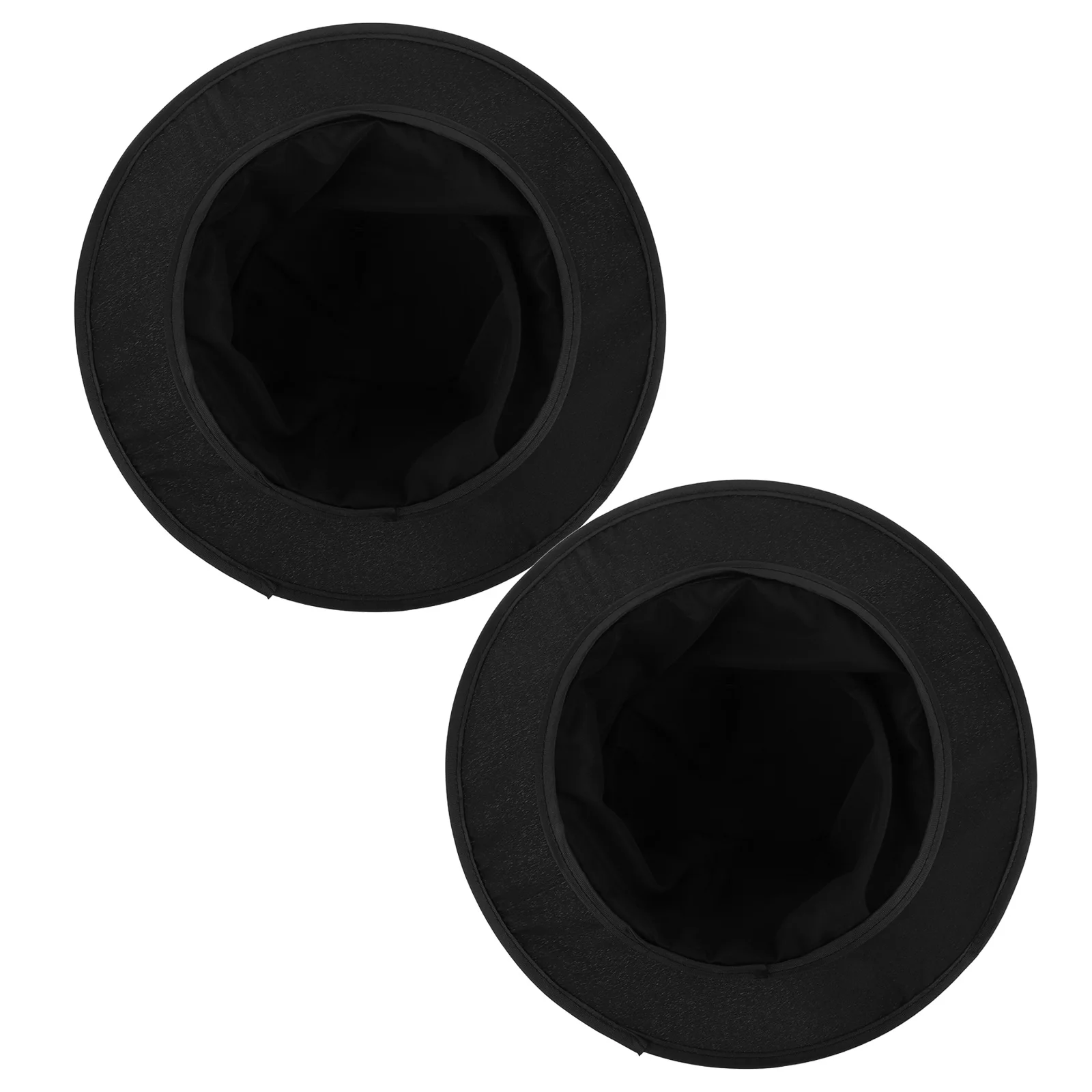 

2pcs Black Magician Costume Hats Foldable Top Hats For Masquerade Carnival Party Accessories Stage Props Kids Adults Collapsible
