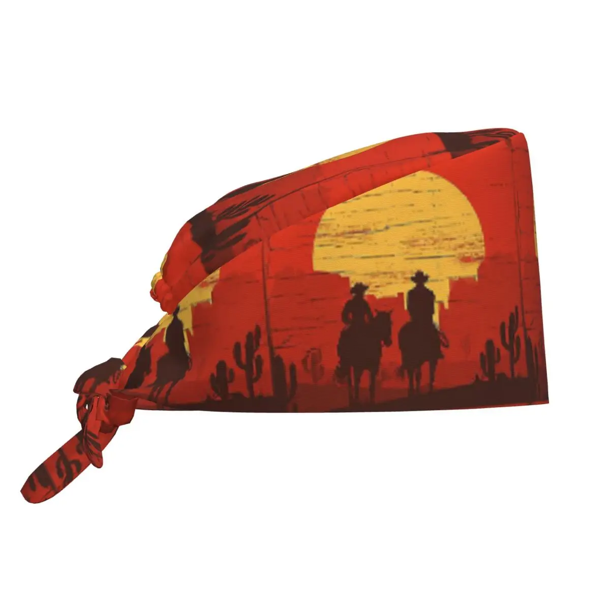Cowboys Of The Wild West – Journ Scrub Hat Doctor Working Surgical Cap für Männer und Frauen, verstellbare Pflegekappen für Zahnärzte