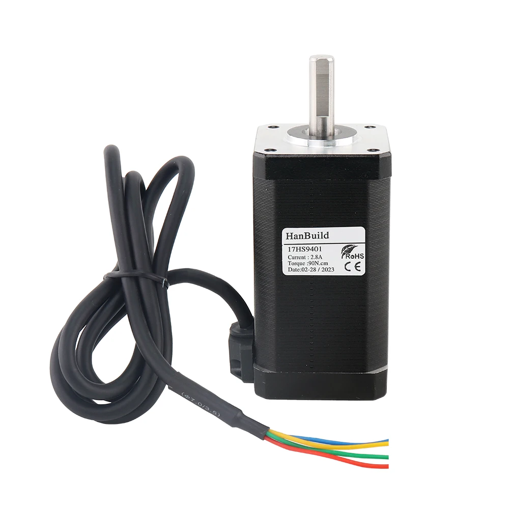Imagem -03 - Motor Deslizante Nema17 80 mm 2.8a 90n. cm 17hs9401 Fios 18 Graus Híbrido Fresadora Cnc Parte