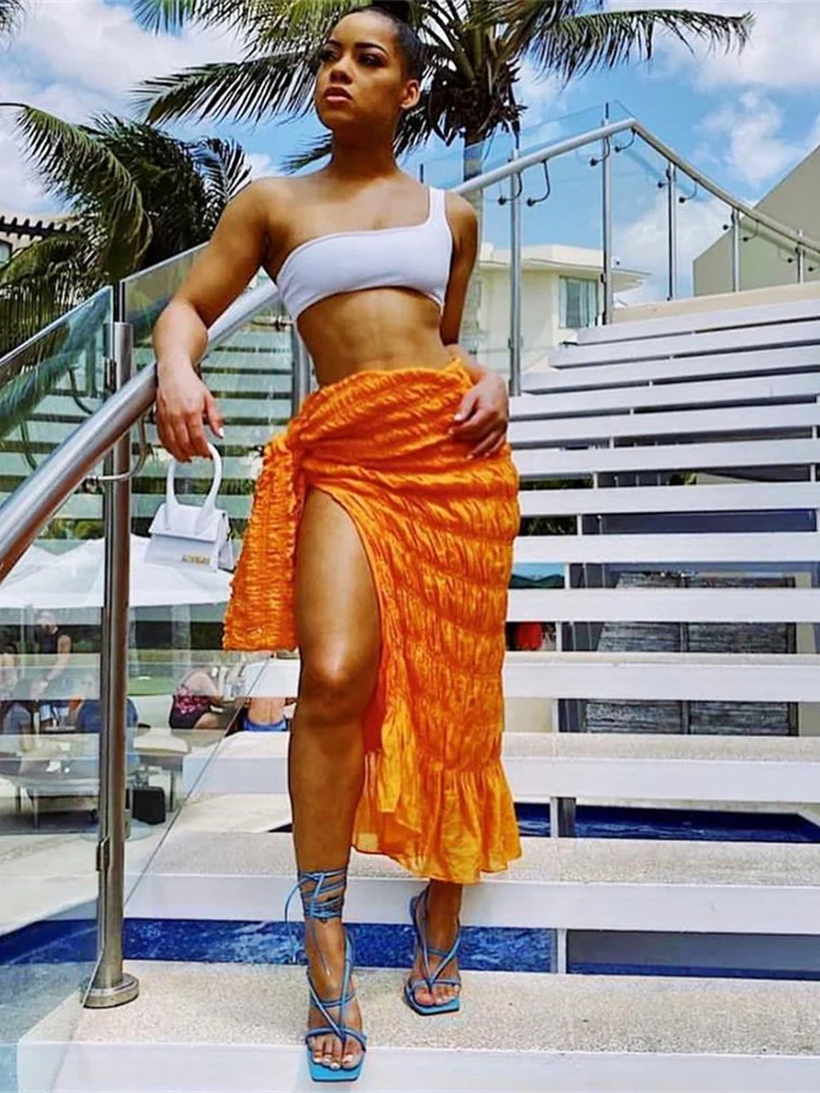 Nibber Casual Geplooide Geweven Rok Voor Vrouwen Harajuku Sexy Oversized Kleding Onregelmatige Vorm Kant Casualwear Vrouwelijke Outfit