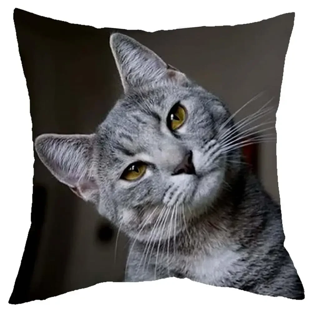 Cute little Lazy cat series living room sofa decoration cushion cover bed children\'s  home  pillowcase