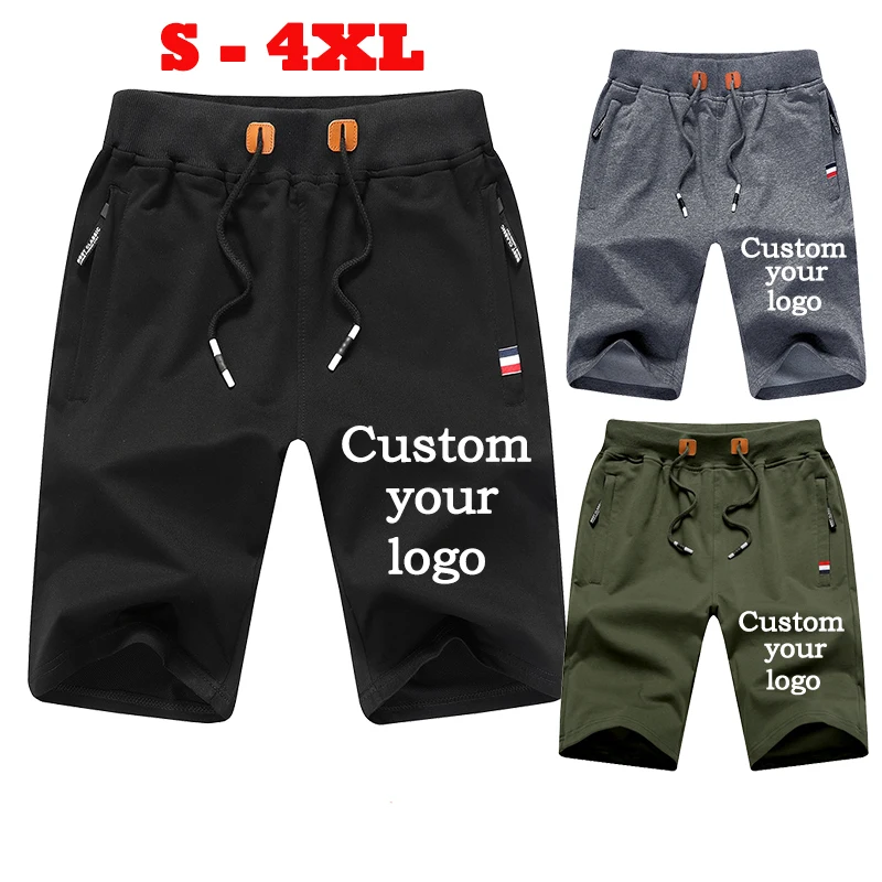 DIY Logo Men's Beach Shorts Breathing Summer Comfortable Mens Solid Gym Casual Sweatpants Swimming Pants Man