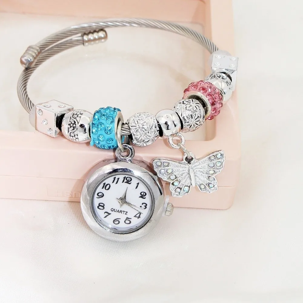 

Trendy Adjustable Women's Bracelet Watches Elegant Luxury Beaded Watches Lightweight Versatile Quartz Watch Birthday Gift