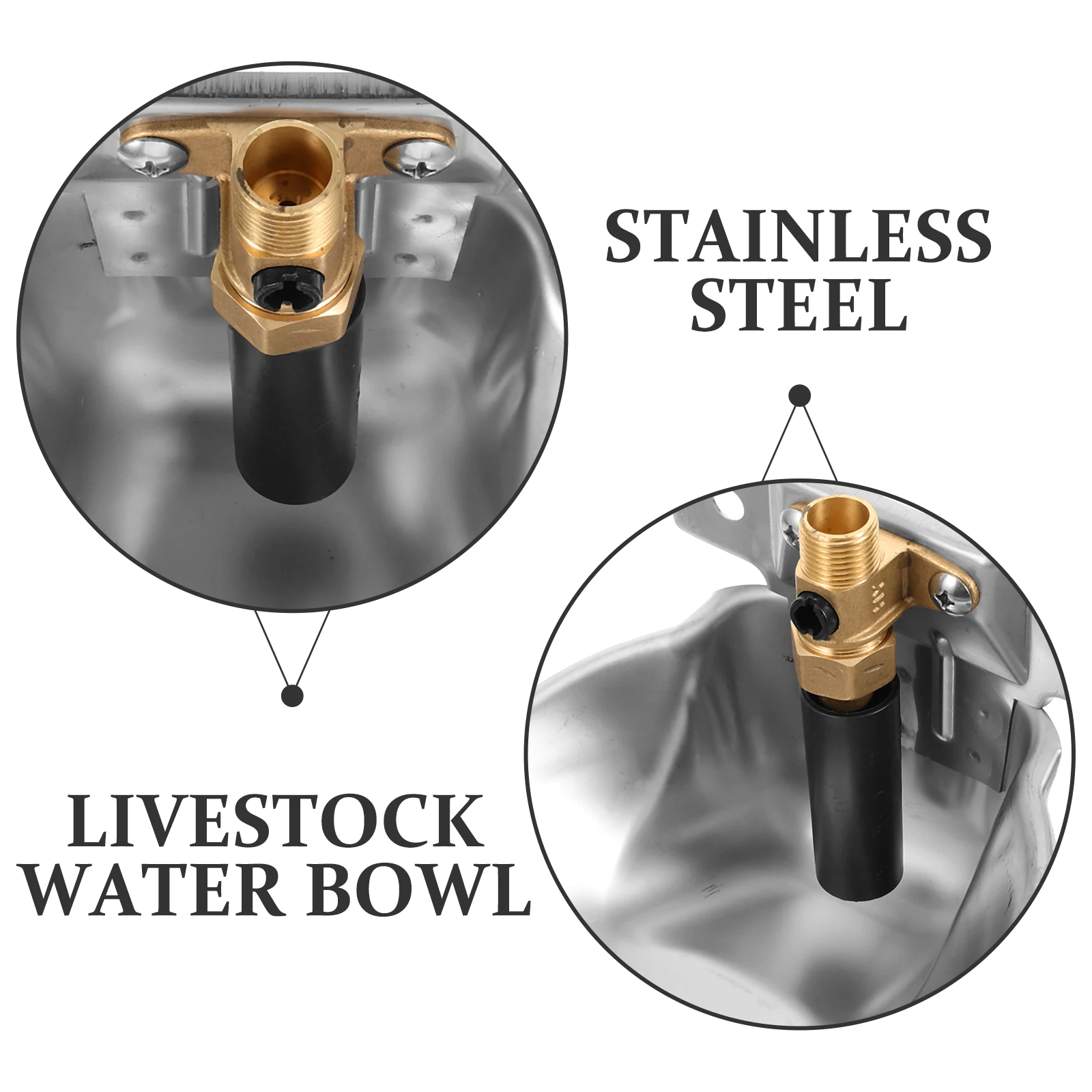 

Automatic Waterer Stainless Steel Goat Feeder Cattle Container Plastic Fountain Livestock Farm Horse Pig Chicken Use