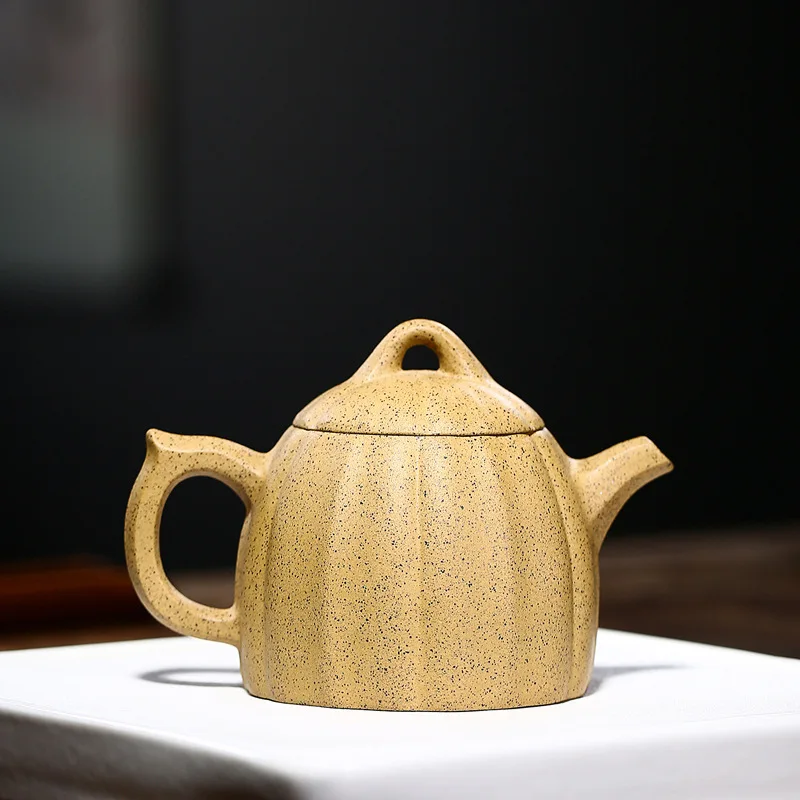 High Quality Yixing Dingshu Town Zisha Teapot Ore Sesame Segment Mud Silk Pouch Qin Quan 260 Ml