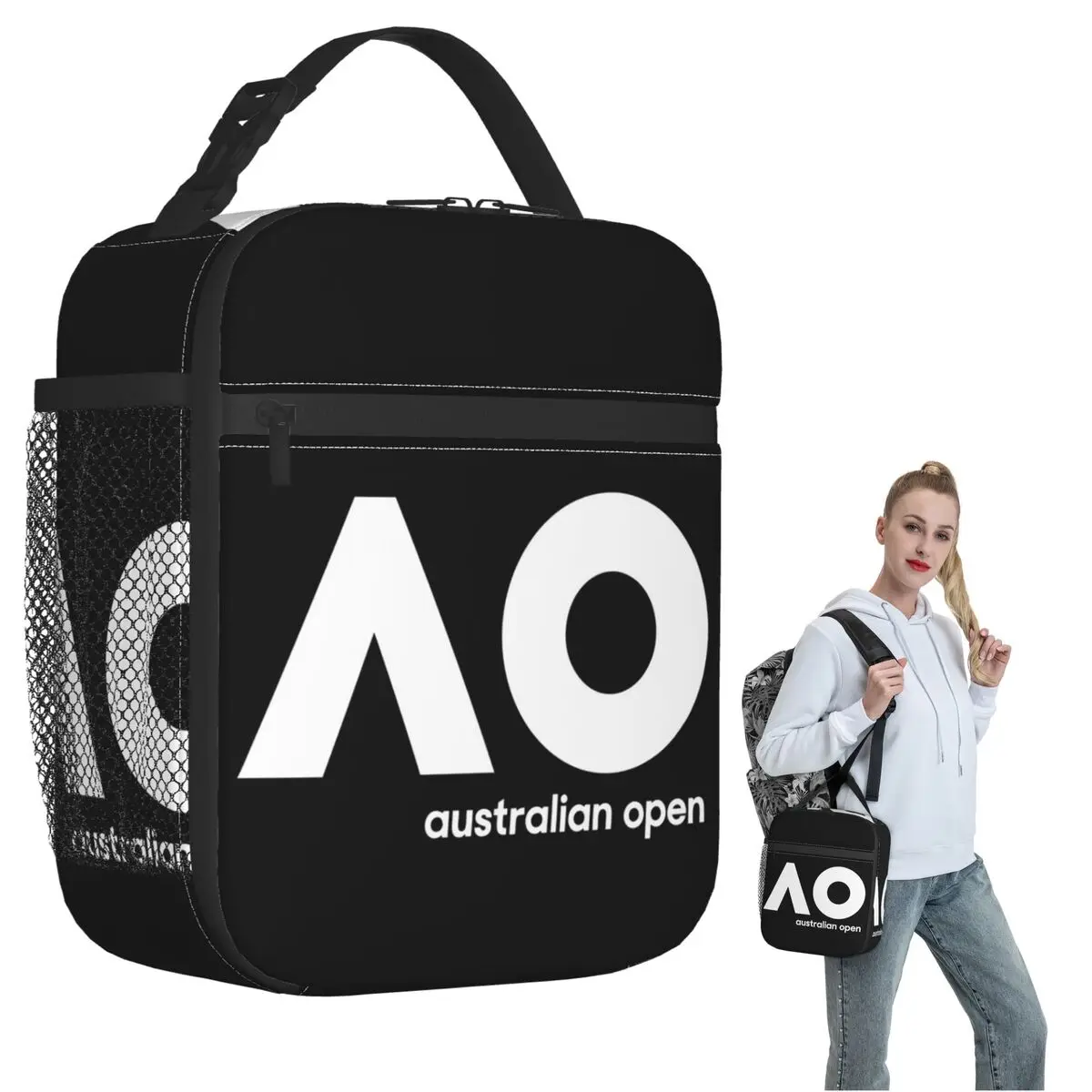 Australian Open AO Insulated Lunch Bag for Women Kids Portable Food Boxes Thermal Lunch Box Tote