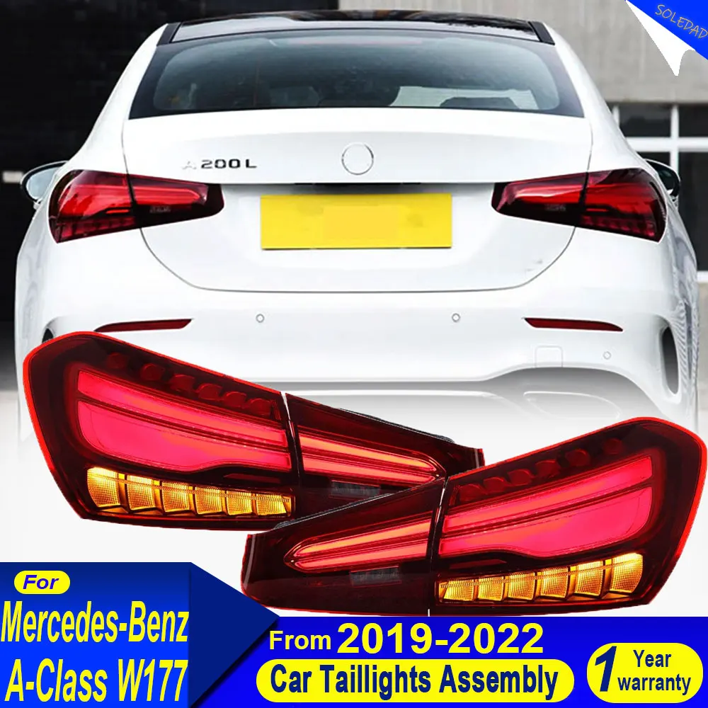 Car Taillight For Mercedes-Benz W177 A-Class LED Taillights 2019-2022 New Full LED Dynamic Turn Signal Light Tail Lamp Assembly