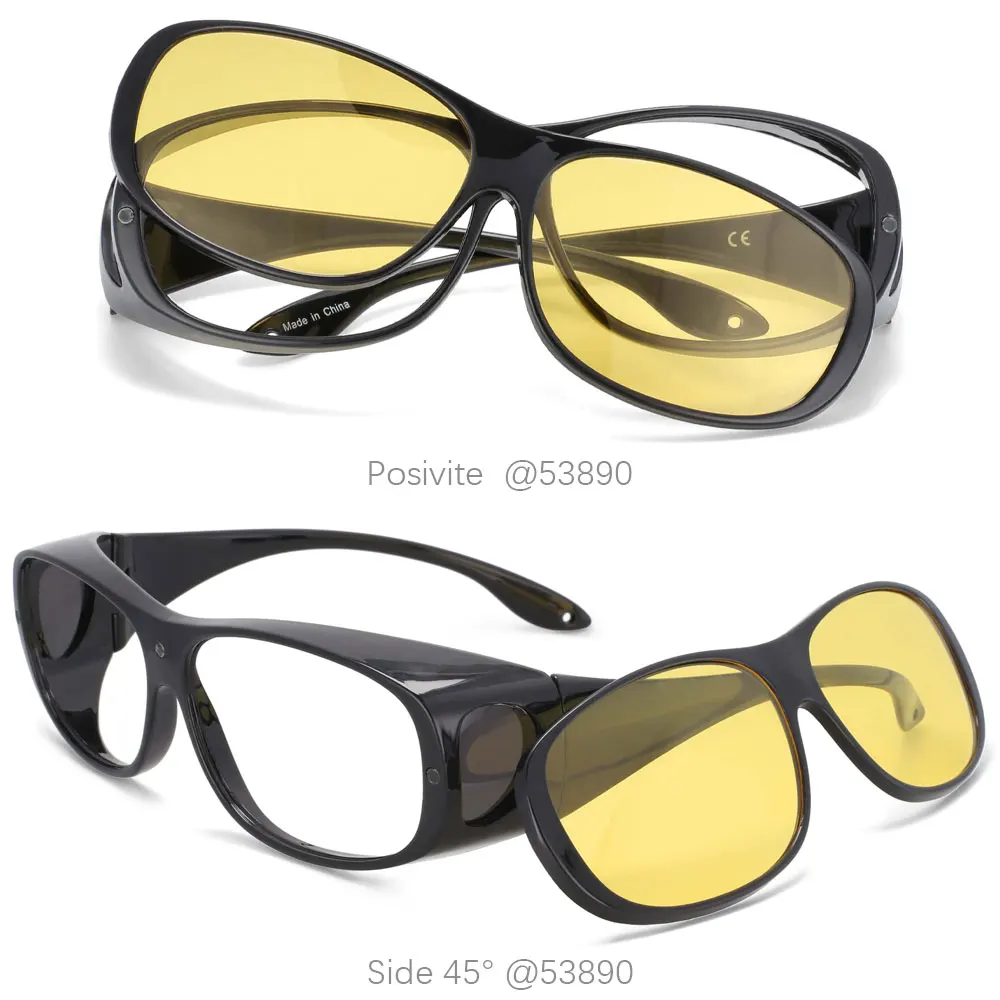 53890 Luxury Square Glasses Frame Extra large glasses with prescription Retro Trendy Clip clip Suneyeglass UV400 #302074