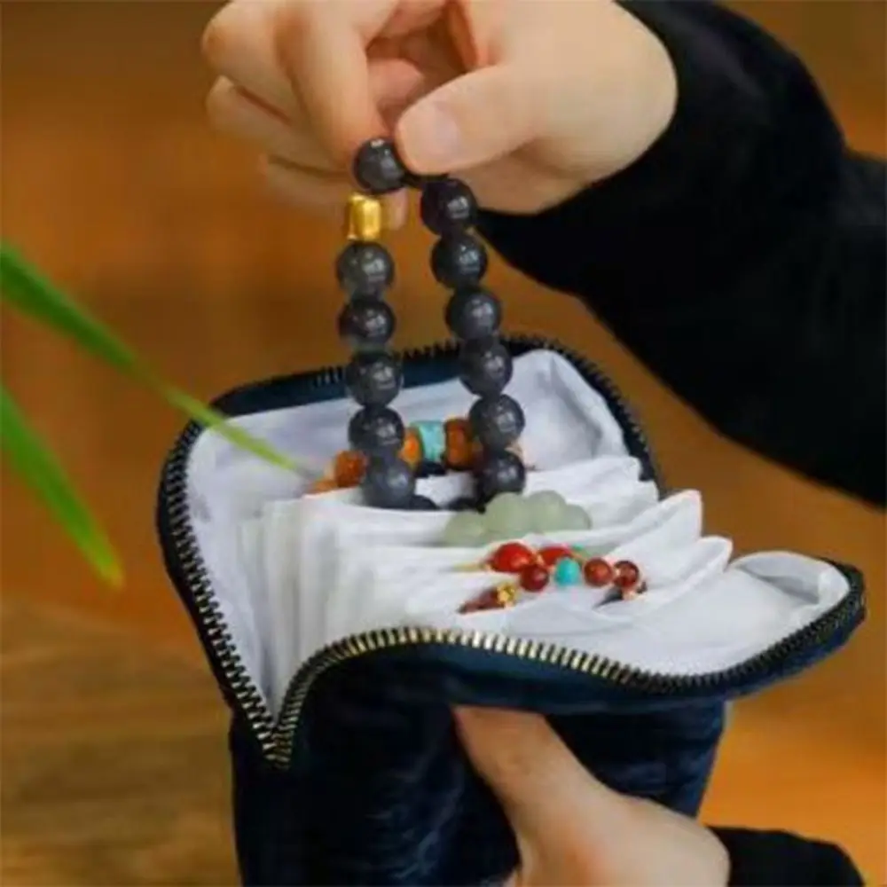 

Сумка для хранения ювелирных изделий большой вместимости, портативный защитный чехол, сумка для ювелирных изделий на молнии, пыленепроницаемая, многофункциональная