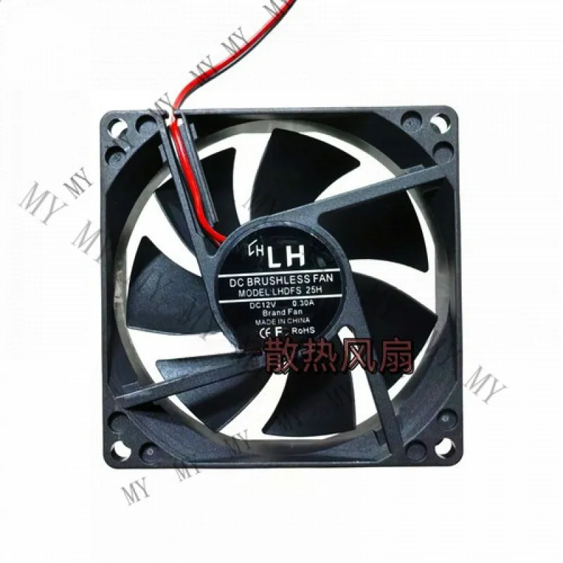 

TT 1 PCS for LH Fan MODEL:LHDFS 25H DC12V 0.3A 8025 8CM 2 wire cooling fan