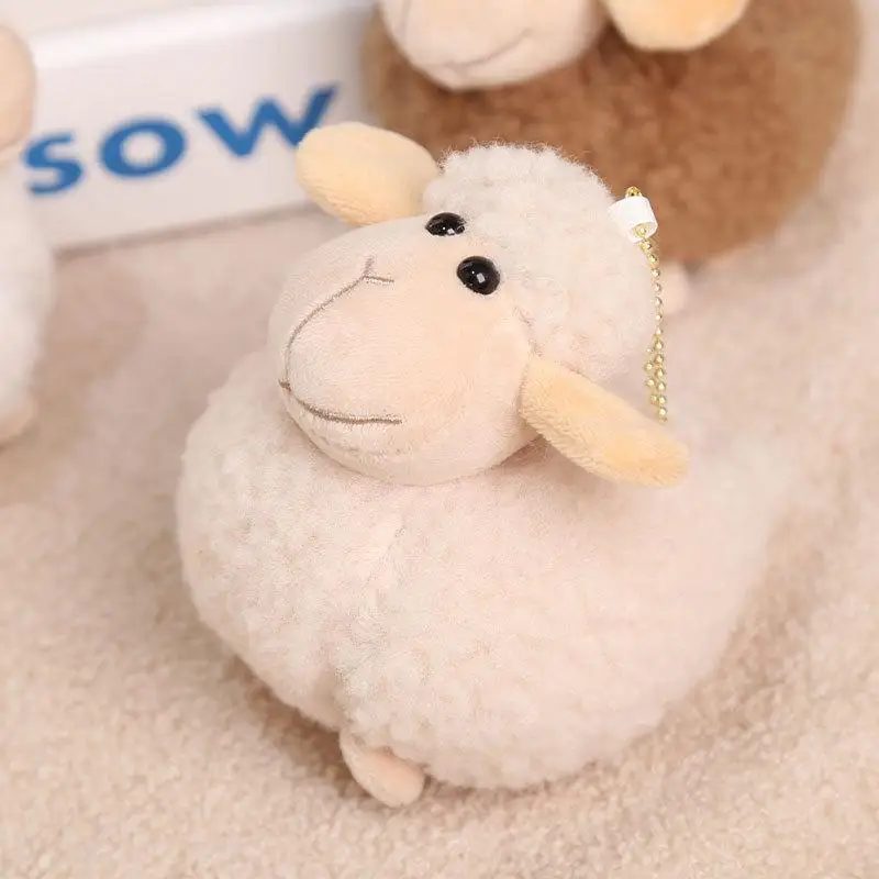 Weicher, flauschiger Schaf-Plüsch-Anhänger, bezauberndes Aussehen, sanfte Haptik, tolle Taschendekoration, Geschenk für Kinder und Freunde. – Detail 12