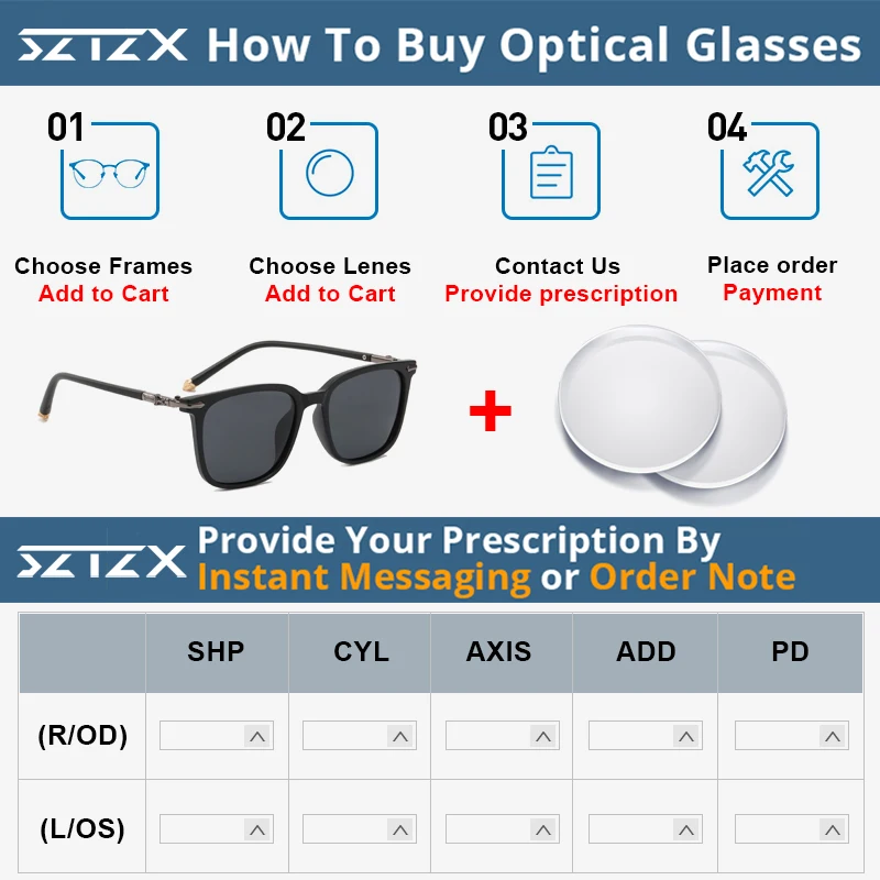 SZTZX Fashion Vintage Polarized Sunglasses Men Women Driving Travel Anti-glare Sun Glasses TR90 Prescription Eyeglasses Frame UV