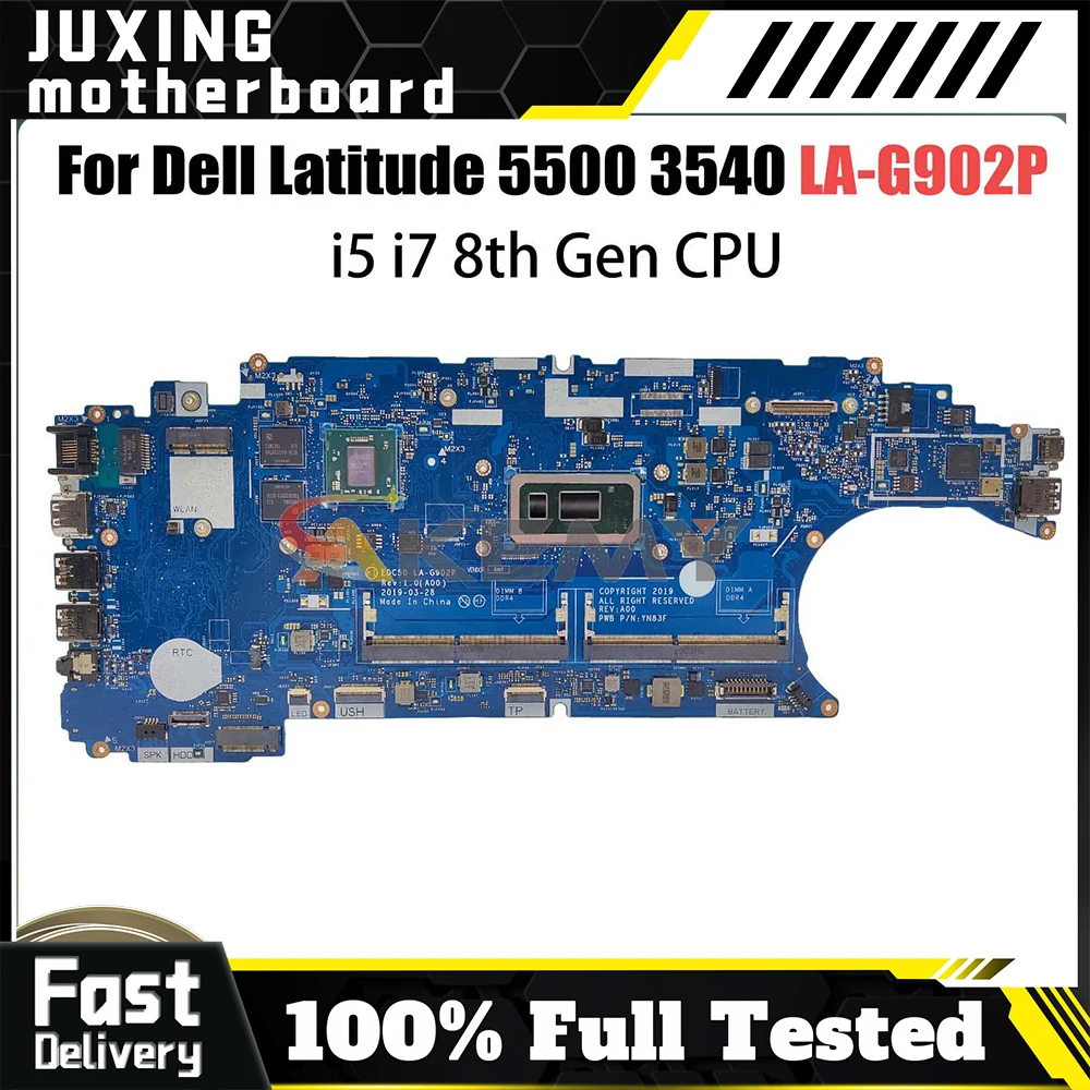 

LA-G902P для DELL Latitude 5500 LA-G902P, материнская плата для ноутбука i3 i5 i7, процессор, 100% протестированная материнская плата для ноутбука