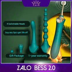 ZALO BESS 2.0 G-spot vibrator soft silicone clitoral stimulation usb Double motor Retro massager adult sex toys for women