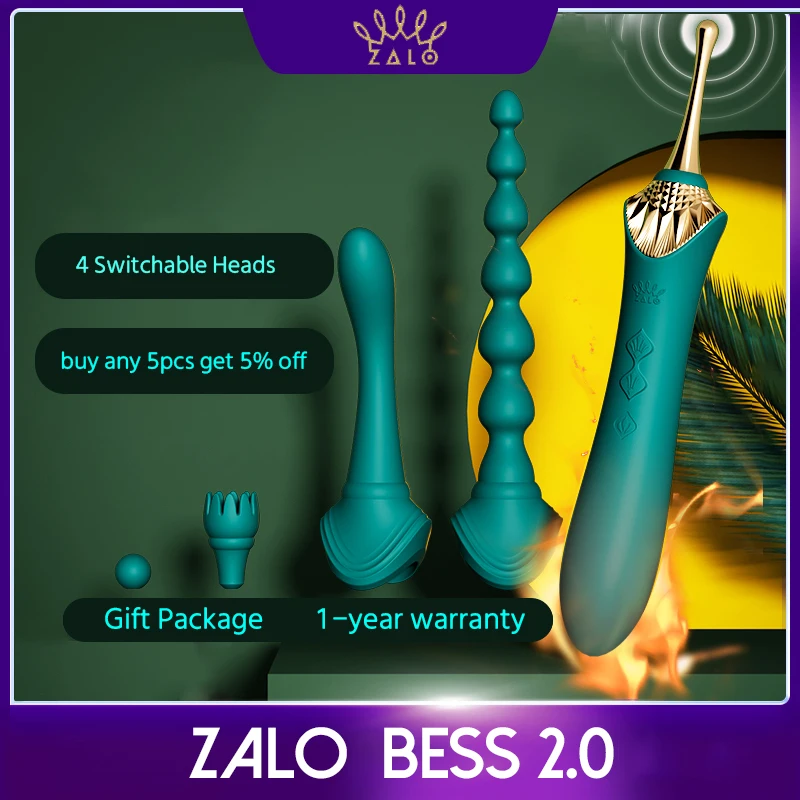 ZALO BESS 2.0 G-spot vibrator soft silicone clitoral stimulation usb Double motor Retro massager adult sex toys for women