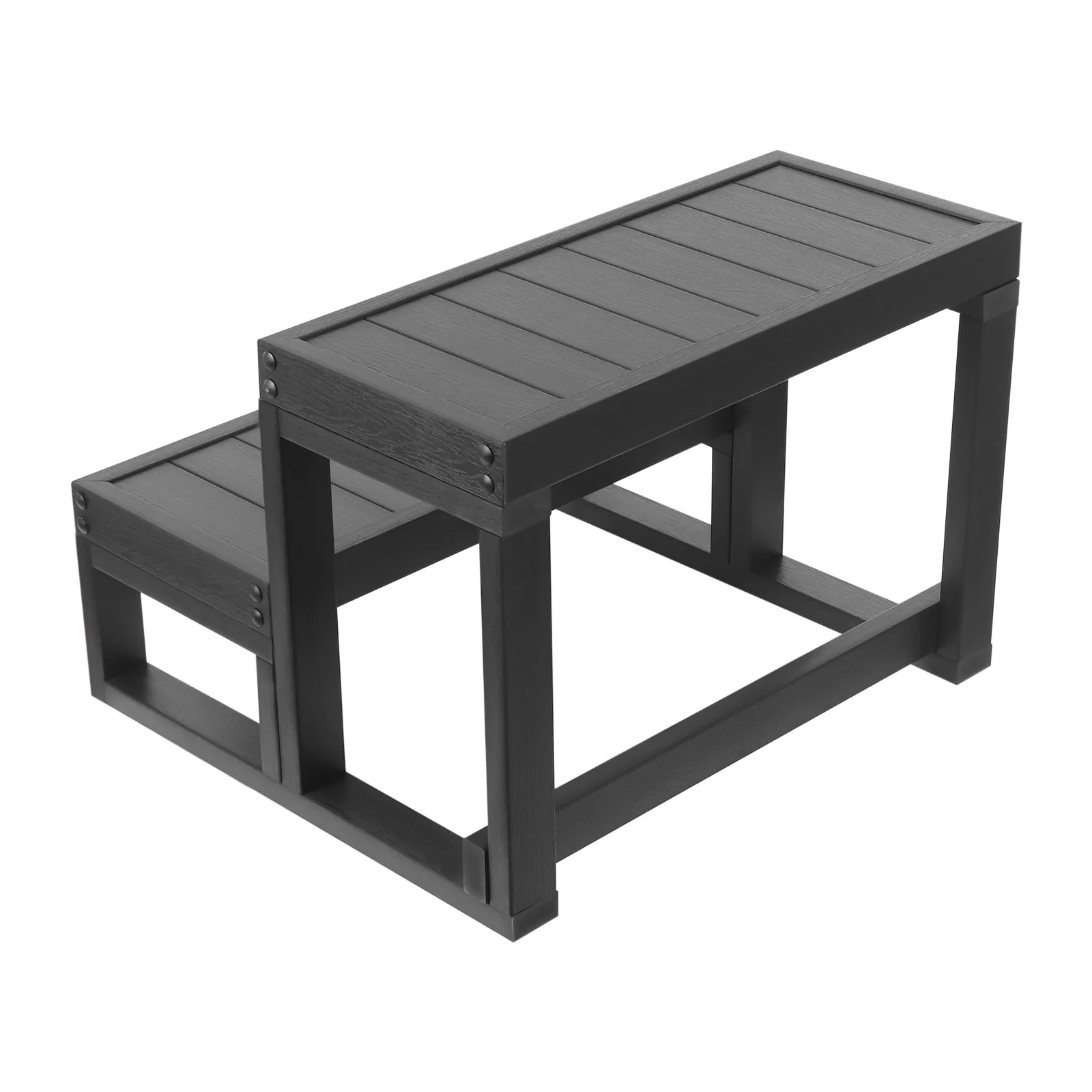 2-Step Hot Tub Steps Pool Ladder Entry Stairs Outdoor Spa Stairs
