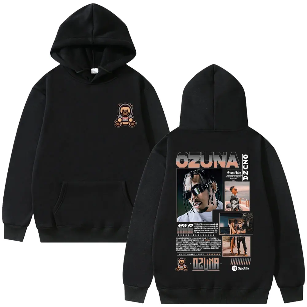 

Rapper Ozuna Graphic Hoodie Anuel AA Streetwear Hoodie Men Fashion Hip Hop Trend Music Sweatshirt Men's Fleece Oversized Hoodies