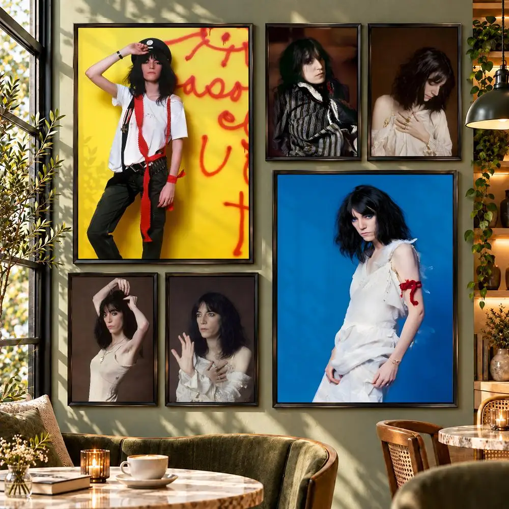 Music Punk Rock Legend Patti Smith Poster HD Self Adhesive Wall Decor for Bedroom Dorm Room Office Gaming Room Gift