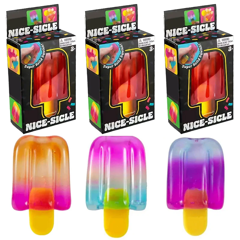 New Schylling Nee Doh Nice-Sicle popsicle Sensory Stress Relief Squishy Cube Anti-Anxiety Squeeze Object for birthday gift toy