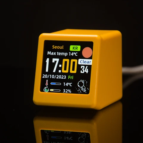 Настольные часы GeekMagic Smalltv-Ultra с будильником и подсветкой — фото товара