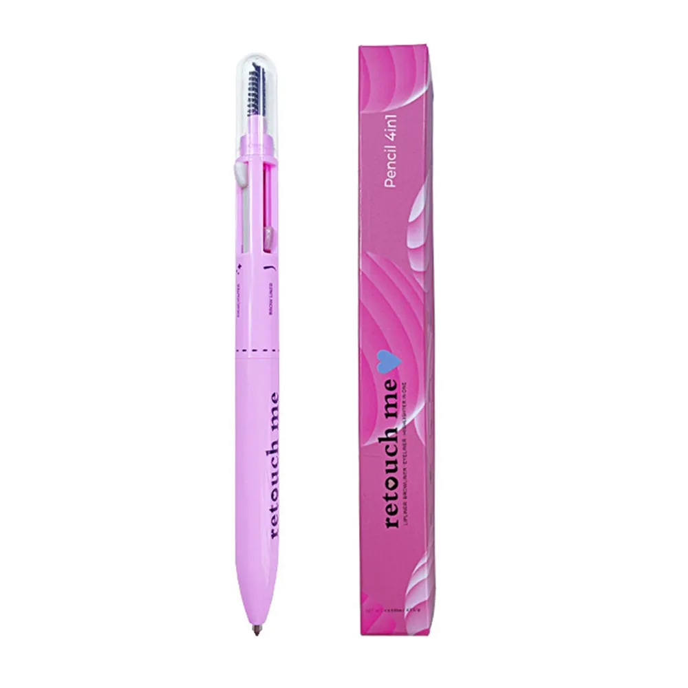 Caldo con testina Penna per trucco 4 in 1 Evidenziatore Wa a lunga durata Liner per labbra Donne Ragazze