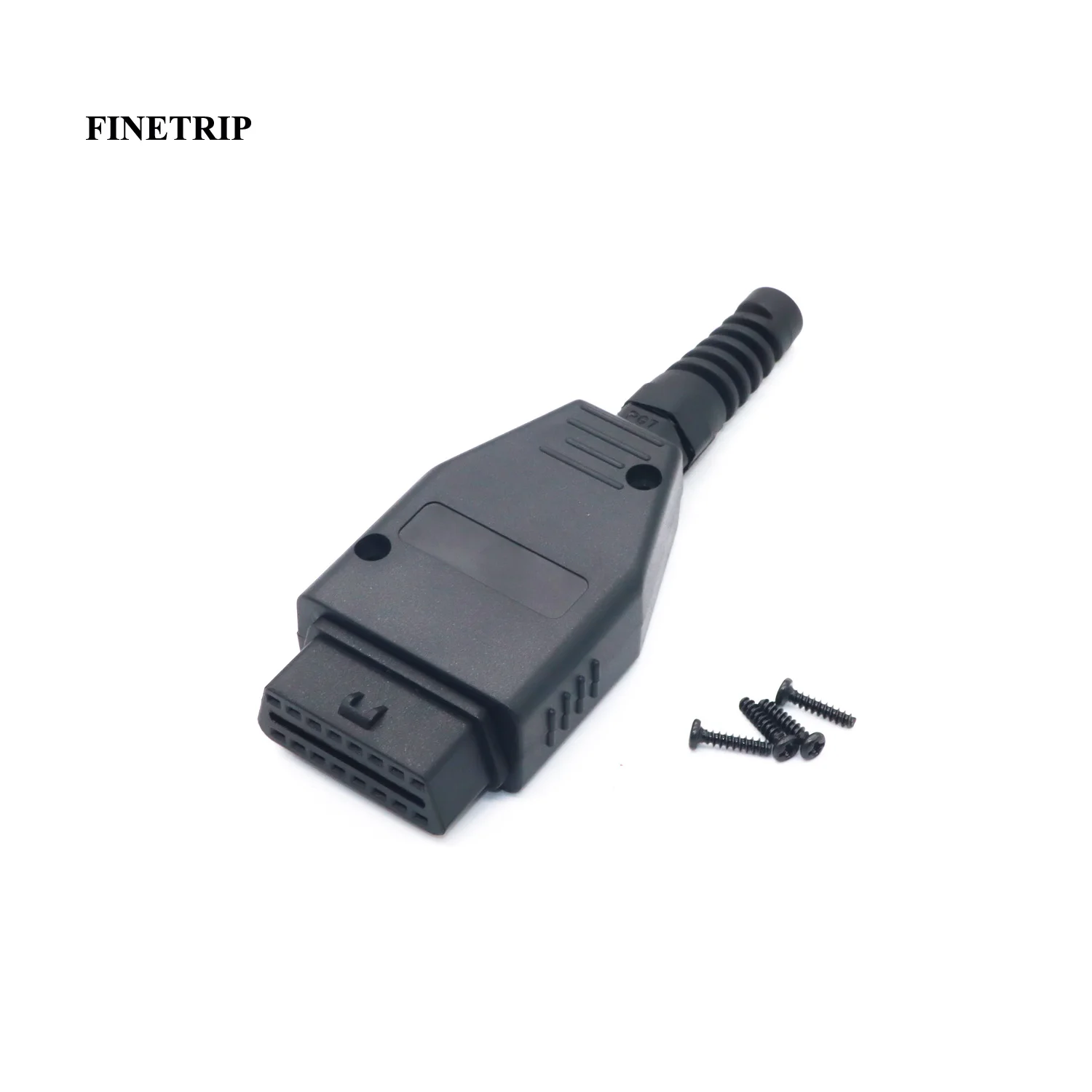 Accesorio de coche personalizado J1962F, 16 pines/vía/orificio, Universal OBDII OBD 2, enchufe hembra, carcasa de tornillo trasero, 2023