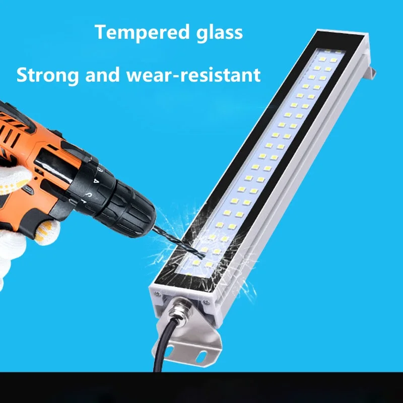 LED Workshop Lathe Working Light industrial CNC Machine Tool Work Light Waterproof Sewing lighting Aluminum Alloy Lamp 110-220V