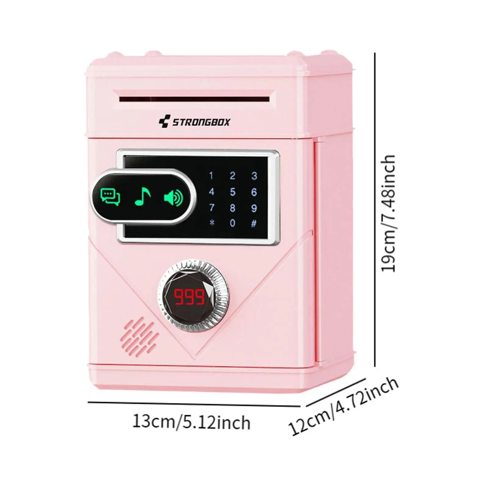 Piggy Bank สําหรับเด็กทนทานเงินอัตโนมัติ Scroll Mini ATM Bank กล่องเก็บเงินหน้าจอสัมผัสสําหรับชายหญิงเด็กเด็กของขวัญ