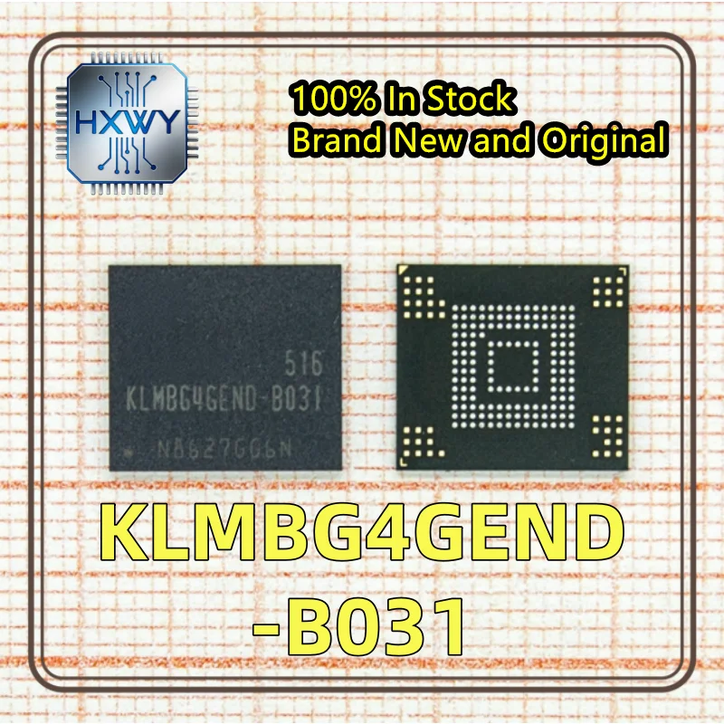 (1/5 Pieces) KLMBG4GEND-B031 KLMBG4GEND BGA169 EMMC Memory Chip Factory Wholesale Cheap Electronic Component Fast Shipping