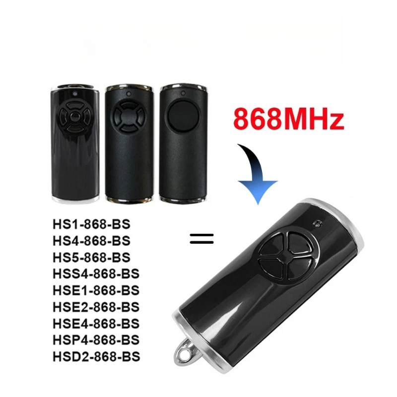 4 Button Duplicating Garage Door Remote Control Clone Transmitter Compatible with HSE2-868-BS Rolling Code Access Controller