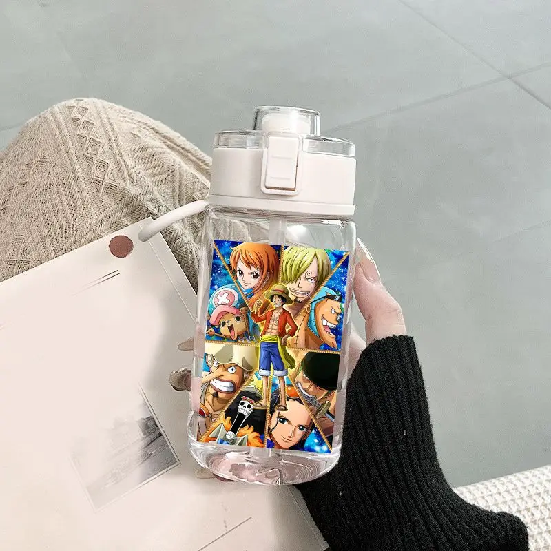 Neuer kreativer One Piece Wasserbecher, Cartoon-Design, hoher Ästhetikwert, stilvoll und personalisiert, tragbarer Reisebecher mit großem Fassungsvermögen. – Detail 3