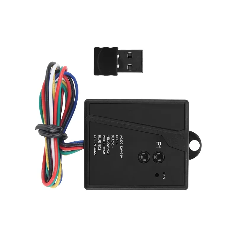 Universal 2.4G/5.8GHz Bluetooth Door Receiver, 12-24V AC/DC, with USB/USB-C Sensor & 2-Channel Remote Control
