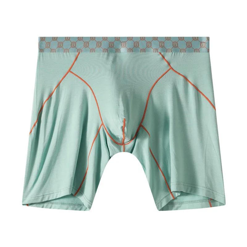 Celana Boxer Pria Serat Bambu Celana Dalam Pria Celana Dalam Pria Ropa Bernapas Kantong Cembung U Celana Dalam Panjang Ukuran Besar Celana Boxer M-XXL
