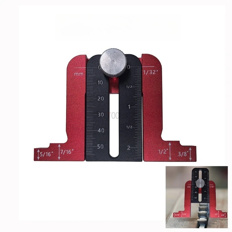 

Woodworking Height Gauge Aluminum Alloy Scriber Ruler Laser Scale Lockable Height Table Saw Milling Cutter Depth Adjustable Tool