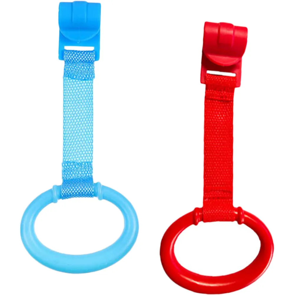 

2 шт. Детские подвесные кольца-держатели для кроватки, для обучения ходьбе младенцев и малышей, безопасные цветные стяжки-фиксаторы