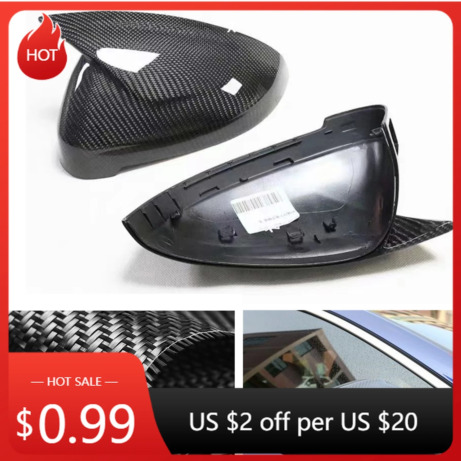 

Для Audi RS4 S4 A4 B9 2017-2020 A5 S5 RS5 W/ Lane Assist Зеркальная крышка из настоящего углеродного волокна Автомобильная боковая крышка заднего вида Комплекты кузова