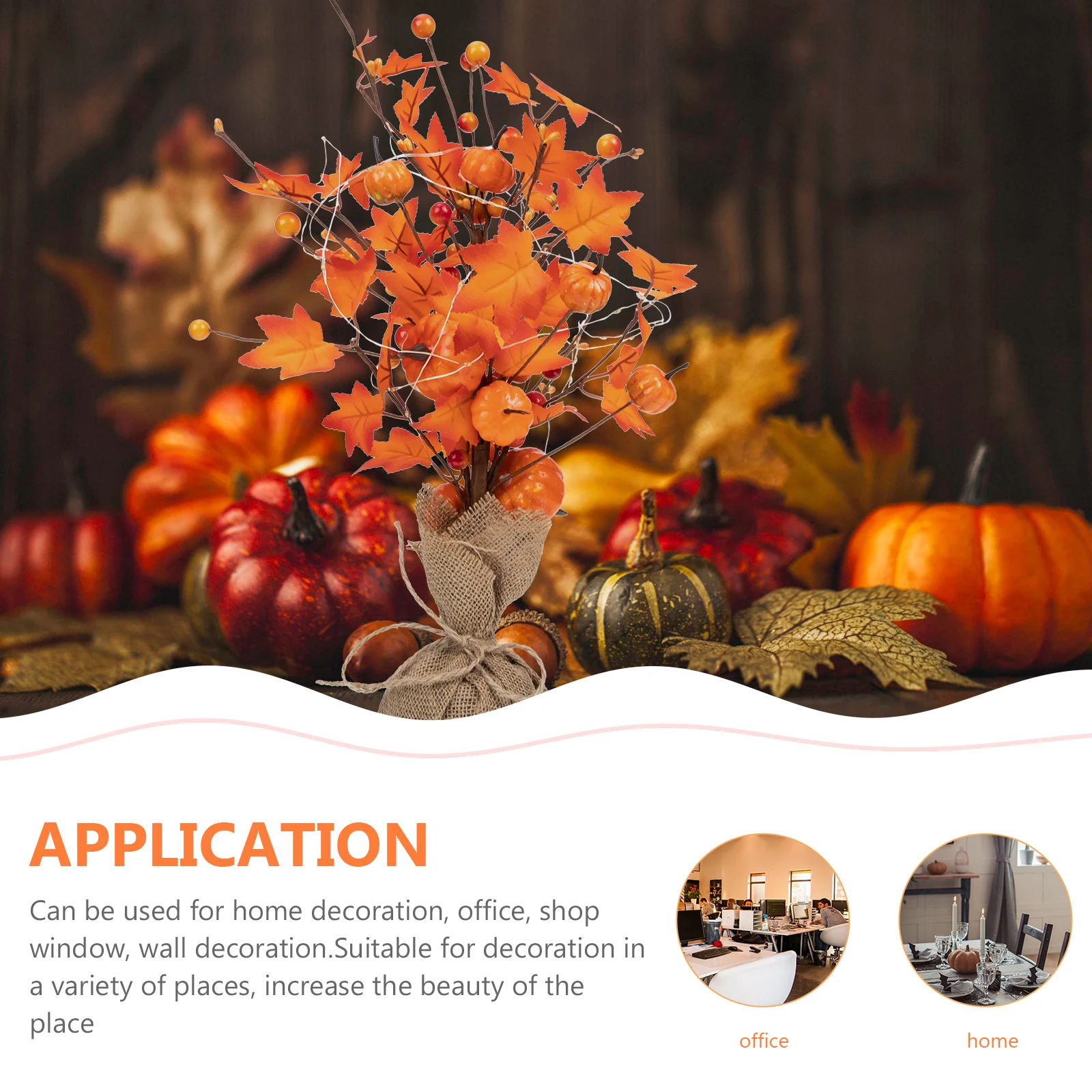 

Leaf Tree Lamp Maple Landscape Light with Creative Thanksgiving Day Theme Design for Party Decor Indoor Lighting