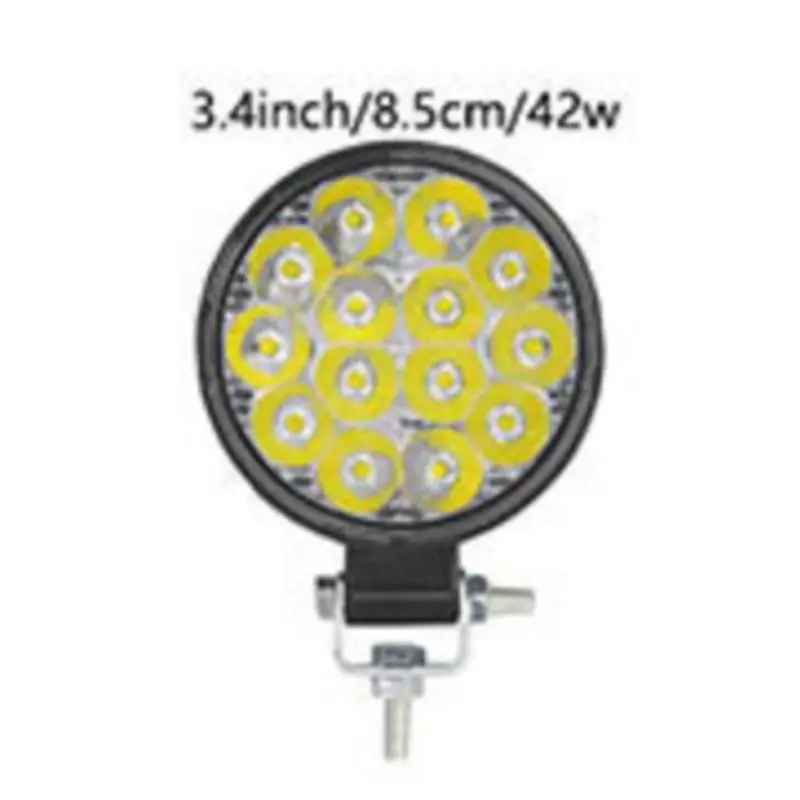 AEE5-2Pcs 3.4 Inch Universal Car Round LED Light 42W Auxiliary Lamp Head Lamp Spot Light For Car Motorbike Truck Off-Road