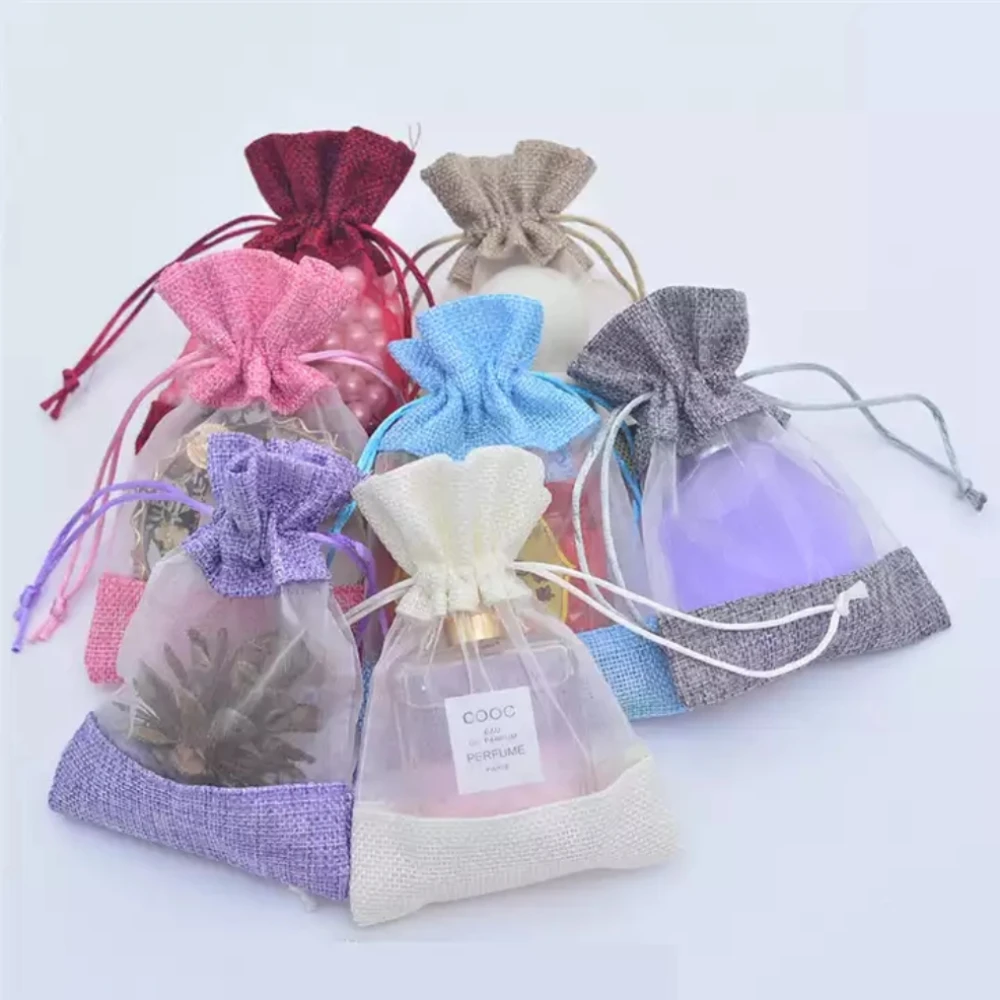 Mini Gift Organza Pouches Bundle Bags Jewelry Packing Bags Party DIY Candy Fruits Pockets Fashion Portable Drawstring Bags