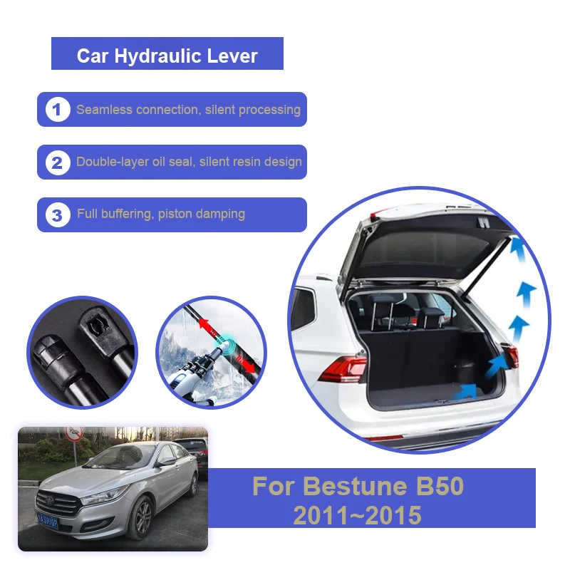 Car Trunk Hydraulic Rod For Bestune B50 2011 2012 2013 2014 2015 Tailgate Gas Lift Prop Supporting Shock Damper Auto Accessories