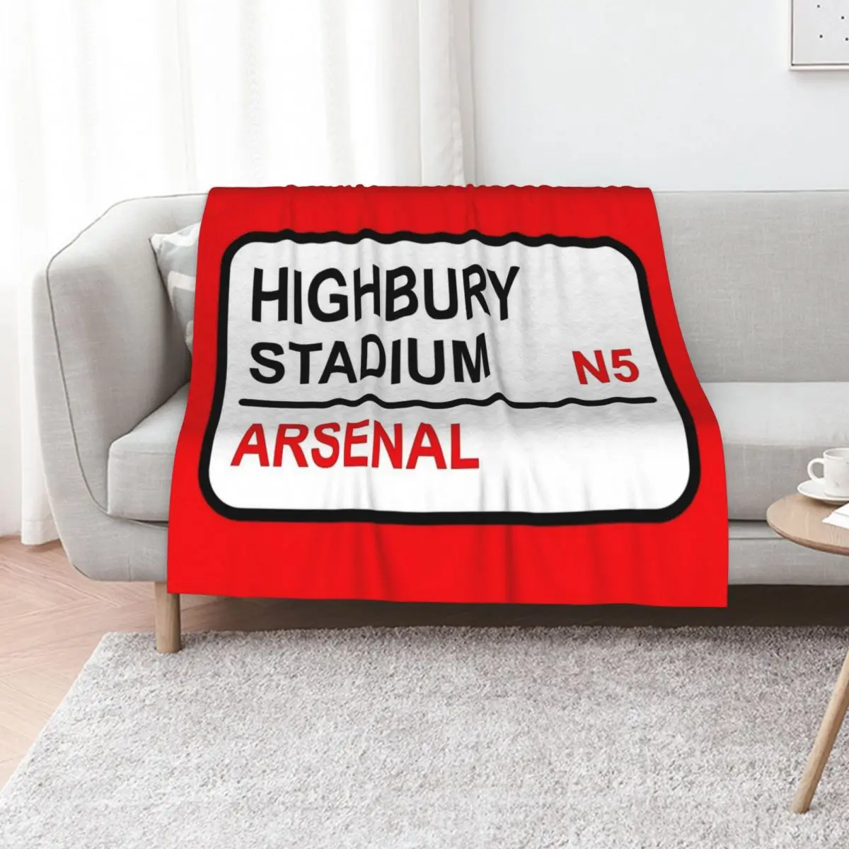 Highbury Stadium Football Sign Throw Blanket Stylish Warm Blanket for Living Room Bedroom