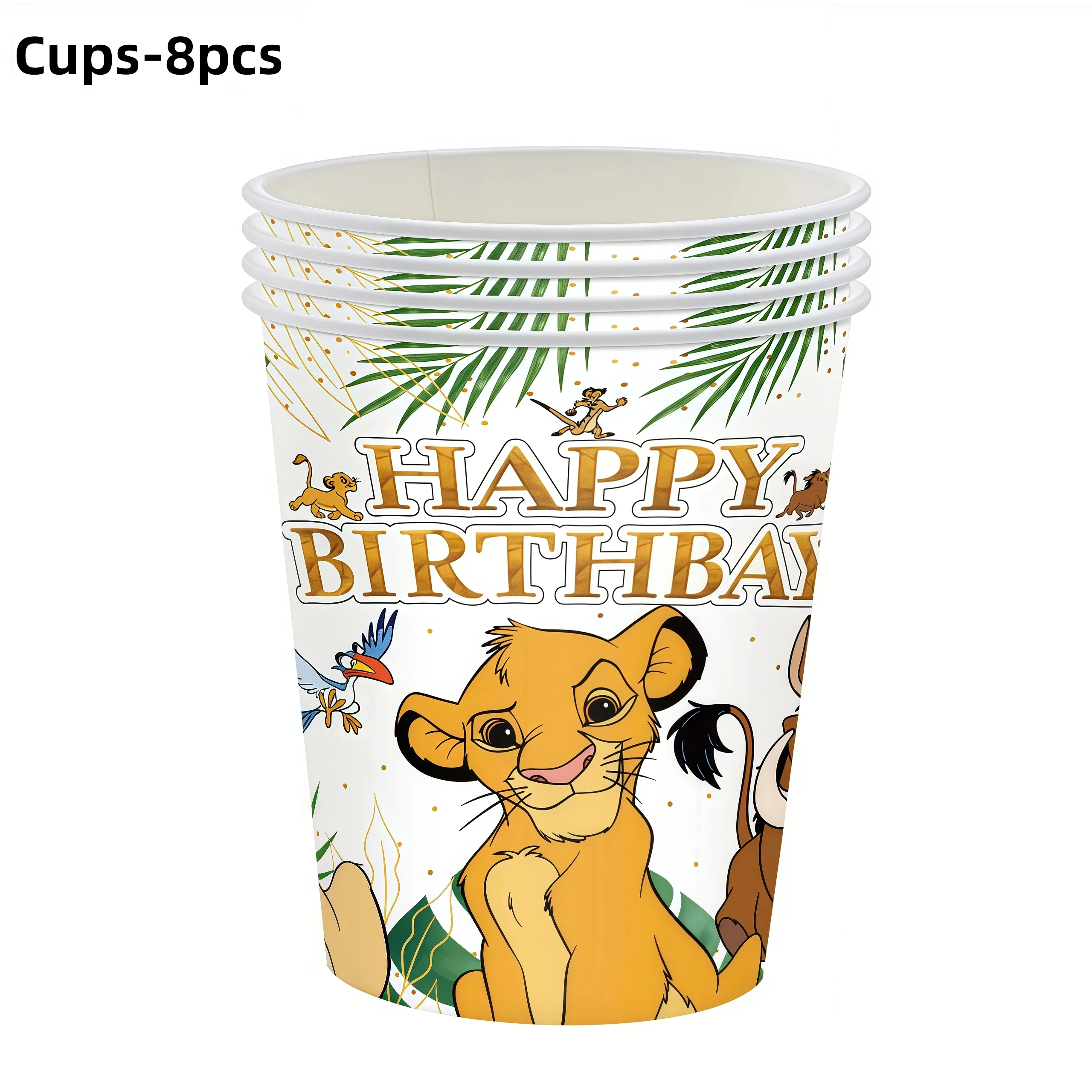 König der Löwen Simba Geburtstagsdekoration Partyzubehör Cartoon-Becher Teller Servietten Tischdecke für Kindergeburtstag Geschenk Babyparty – Detail 30