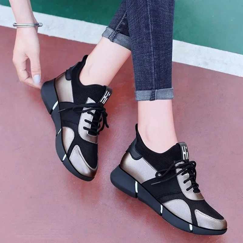 Women Autumn Black Casual Sneakers Female New Comfortable Sport Shoes Breathable Sneakers Ladies Running Shoes Zapatos De Mujer