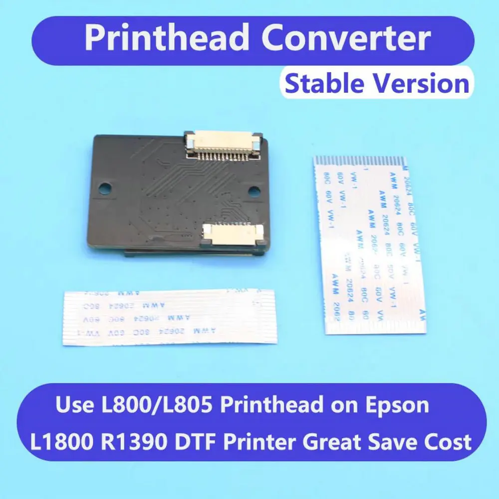 Print Head Converter Kit For Epson L1800 1390 DTF DTG UV Printer Use L805 L800 Printhead Adapter Board Card Convert A4 To A3