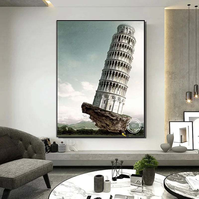 Trapano completo pittura diamante torre pendente di Pisa italia paesaggio immagine Wall Art punto croce mosaico artigianato soggiorno Decor